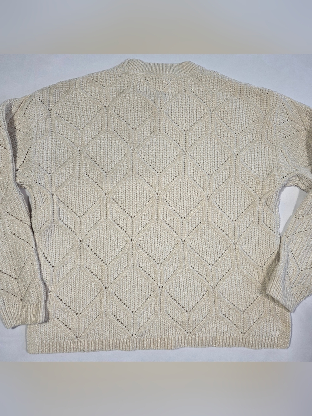 Weatherproof Vintage Women’s Sweater Medium Cream Knit Soft Cozy Textured - Picture 3 of 6
